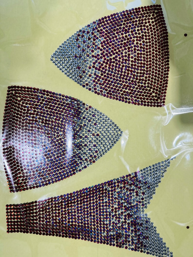 Bikini Rhinestone Transfer/ Gradient Ombre Rhinestone Template - Etsy