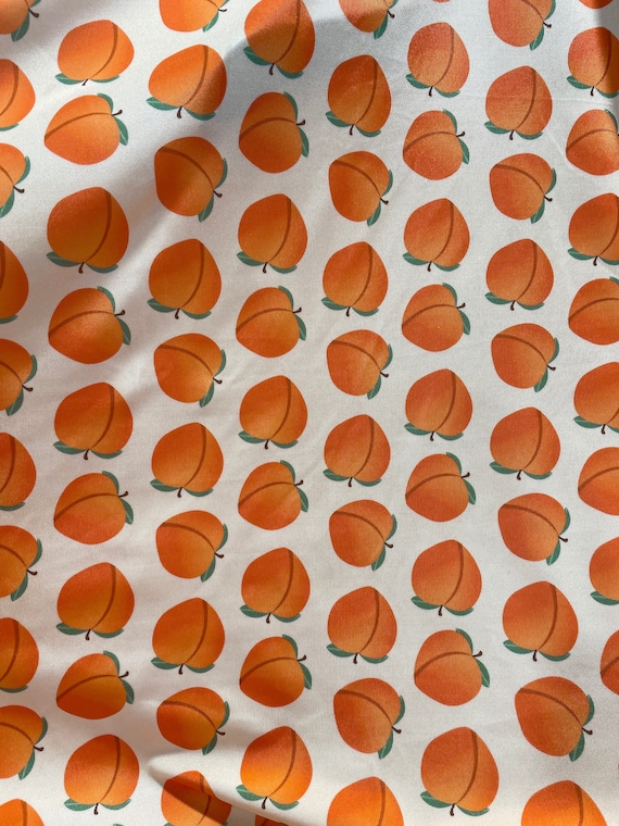 QUICK SHIP Peaches Fabric/ Random Peaches Fabric / 4-way Stretch fabric / Swimsuit Fabric