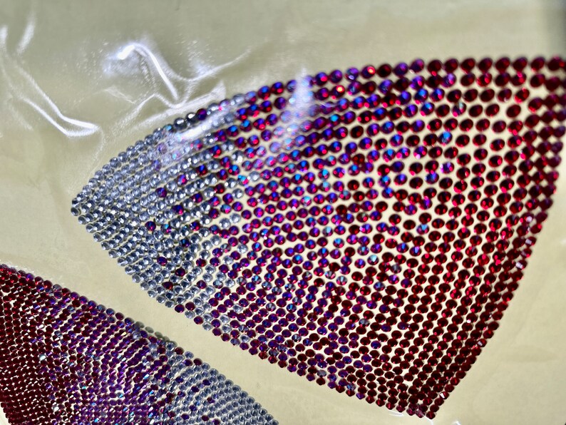 Bikini Rhinestone Transfer/ Gradient Ombre Rhinestone Template - Etsy