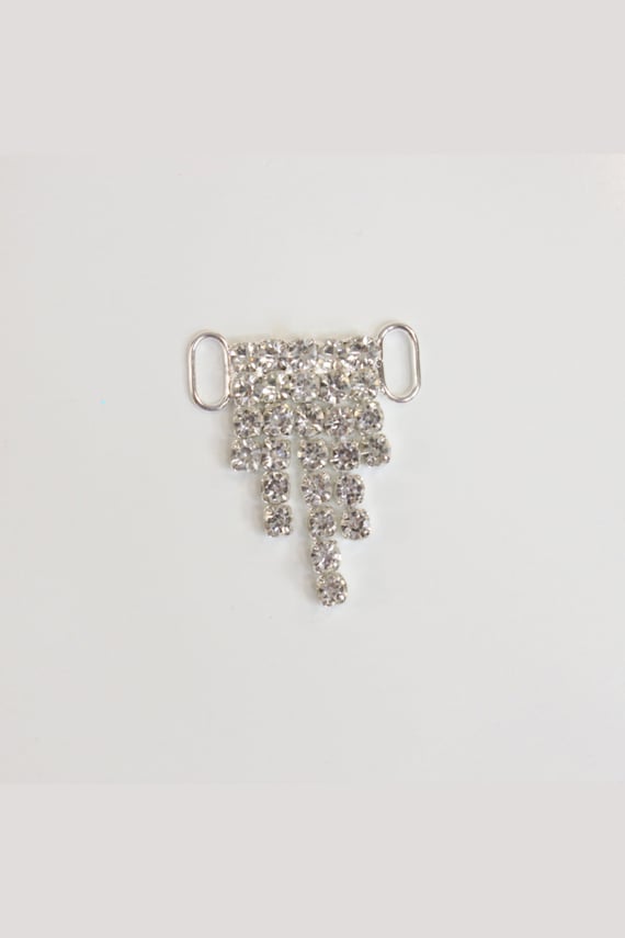 Crystal Clear Dangling Rhinestone Connector, Set of 2/ Ready to Ship / Bikini Connector / Costume Connector / Sold by set / Fast Shipping