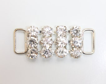 Trippelrad Strass-koppling, set om 2