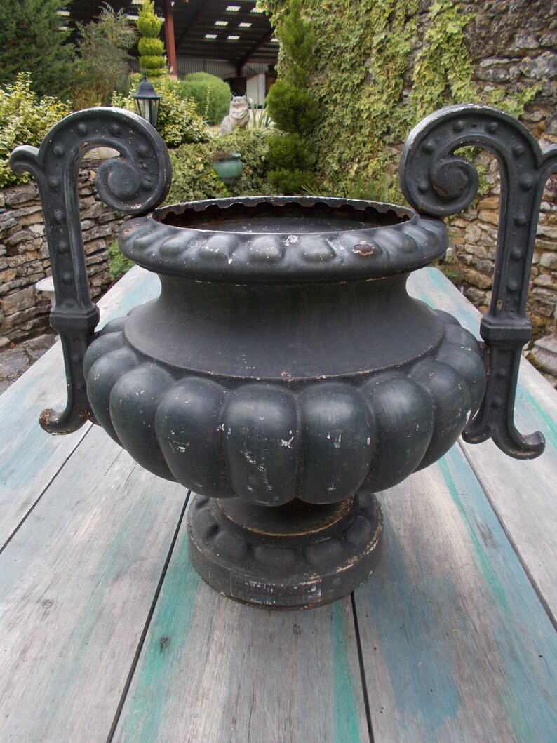 Cast Iron French Urn by Corneau Alfred 19th century Etsy