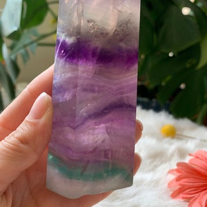 Rainbow Fluorite Crystal Point, Fluorite Tower, Blue Fluorite, Purple Fluorite, Green Fluorite, Crystal Decor, Meditation, Rituals