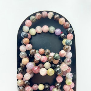 Multi-Colored Tourmaline Crystal Bracelet: Healing Gemstone Jewelry