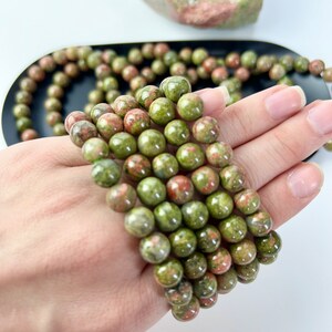 SHNAYA JEWELS Matte Aura Quartz Bracelet - 8mm Beads, Stretch Elastic, Chakra Healing Stone (Unisex)