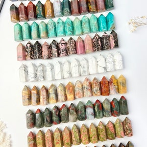 Mini Crystal Tower, Crystal Point, Tiny Crystals, Pocket Stone, Jij kiest, Minerale punten, Helende kristallen, Kleurrijke stenen afbeelding 7