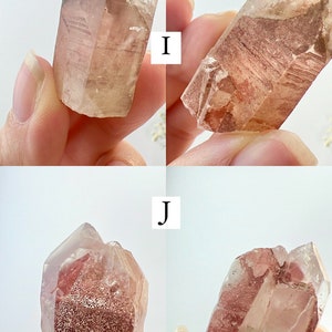 Red Hematite Quartz, Phantom Quartz Points, Iron Inclusions, Hematoid Phantoms, Natural Specimens, Rough Crystal, Raw Crystals image 7