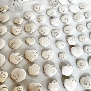 Shiva Heart Shells, Pastel Backs, Crystal Carving, Pocket Stone, Gifts for Her image 7