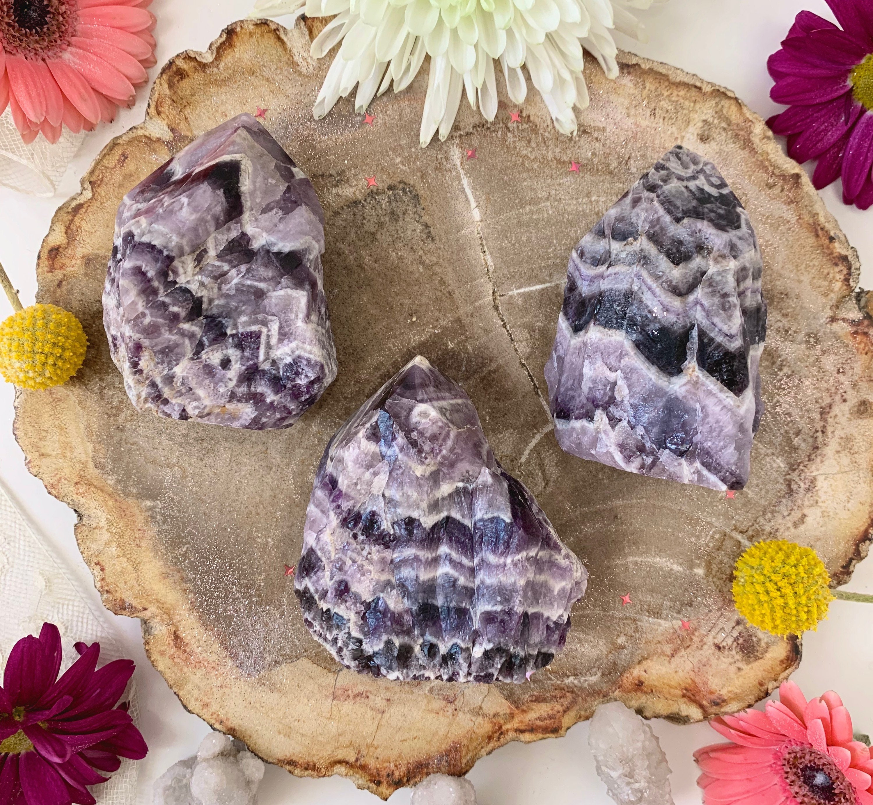 Choose Your Own Amethyst Chevron Crystal Point, Dream Amethyst, Dream Point, High Quality, Rare Find, Brazil Stone, Brazil Mine