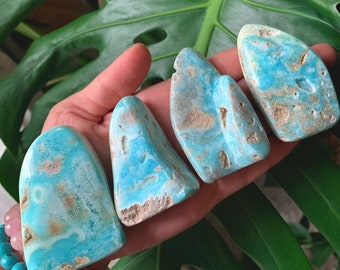 Blue Aragonite Small Self Standing Freeform Display Piece