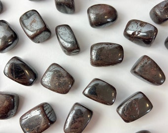 Hematite Tumbled Stones, Polished Hematite Tumbles, Pocket Stones, Carry Your Crystals, Haematite Iron Oxide