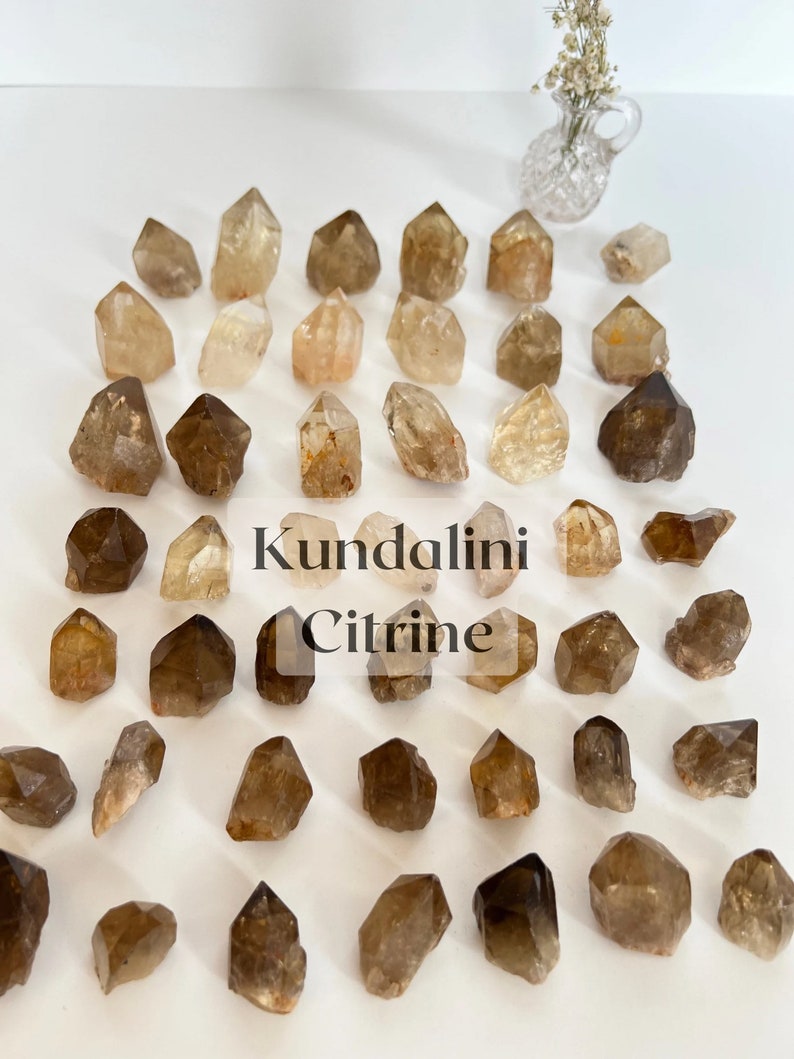 Natural Kundalini Citrine, Choose Your Point, Congo Citrine, Yellow Crystal, Healing Crystals, Lwena Minerals, Raw Stones image 1