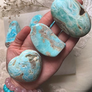 Blue Aragonite: Choose Your Own Heart, Freeform, or Palmstone