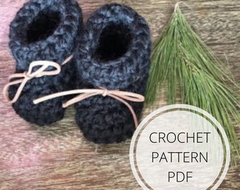 Crochet Baby Bootie SOLES WITH PATTERN // Baby slippers, leather soles, crochet baby patterns, baby shower gift, soft sole baby shoe pattern