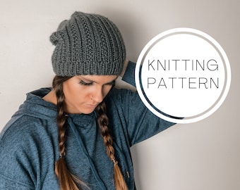 STONEMILL BEANIE Hat Knitting Pattern// Adult hat knit pattern, infant hat knitting pattern
