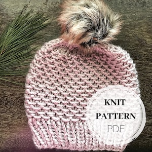 NEVA Hat Knitting Pattern // Adult beanie knit pattern, toddler winter hat pattern, infant winter hat