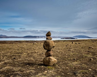 Landscape ~ Stone Stack ~ Scenery ~ Iceland ~ Digital Download ~ Photograph ~ Nature Photography ~ Digital Art ~ Wall Art ~ Print~ Picture