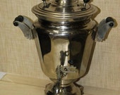Russian samovar, antiques, vintage made in the USSR, gift, electric samovar, tea kettle, brass, kitchen, electric kettle, Christmas, holiday