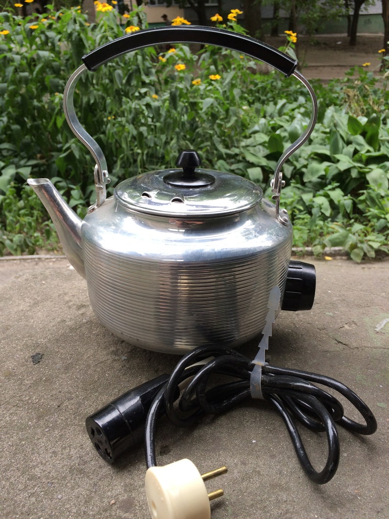 Electric kettle antique vintage made in the USSR kettle Etsy
