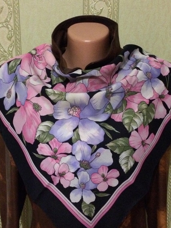 01, A small scarf on a neck a kerchief 100% polye… - image 4