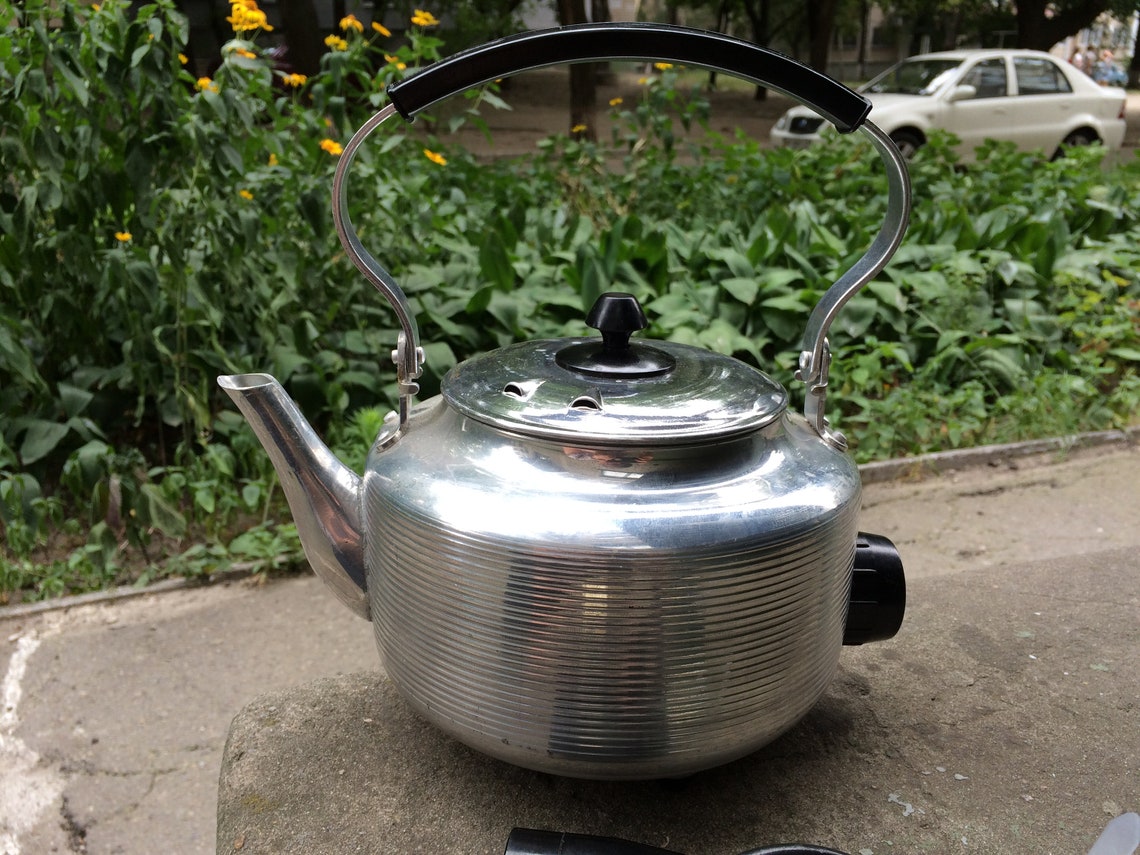 Electric kettle antique vintage made in the USSR kettle Etsy
