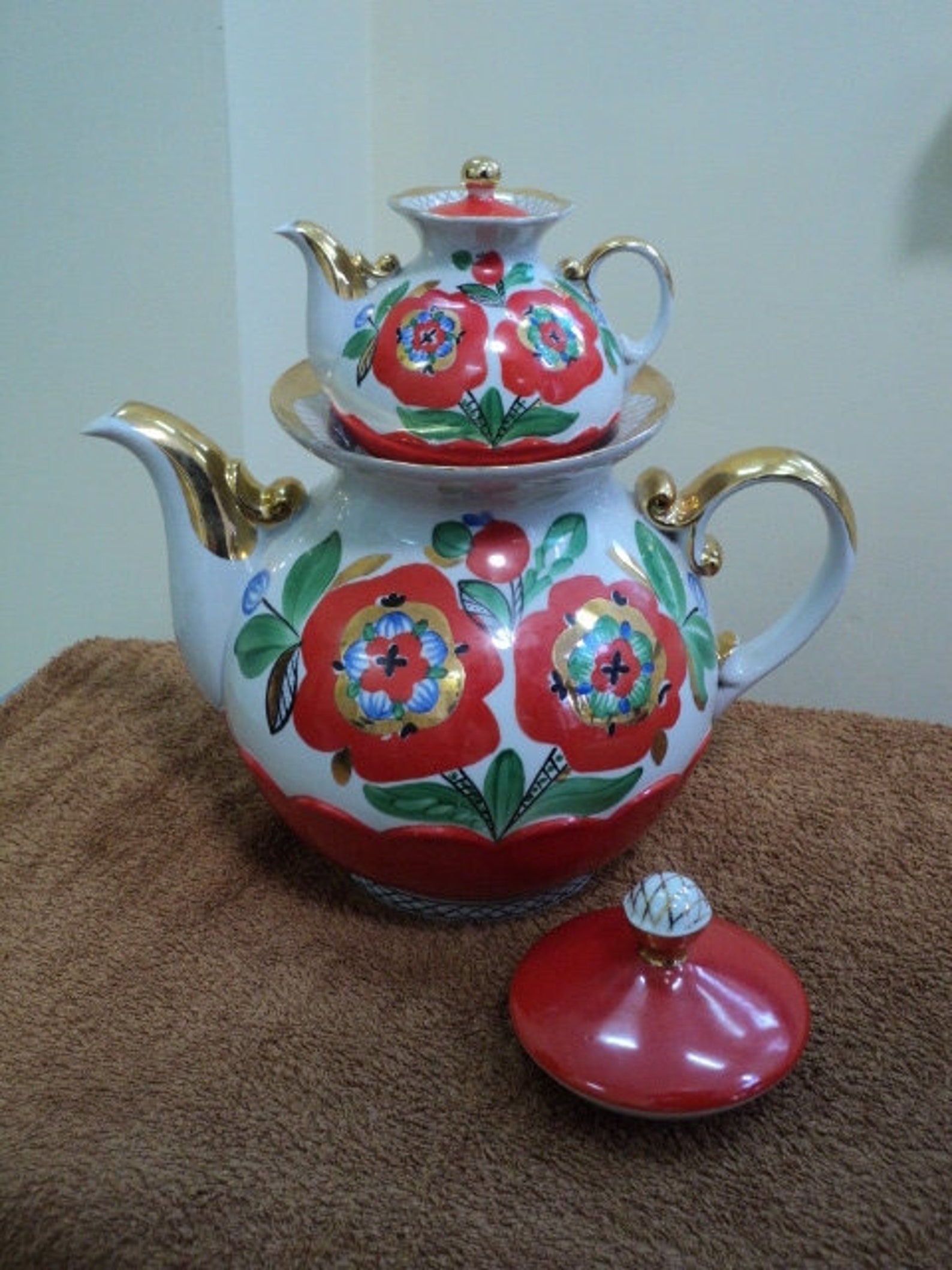 Ukrainian Porcelain Set Tea Set Porcelain Teapot Etsy