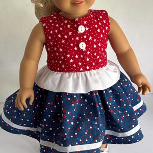 Patriotic Dress for an 18 inch Doll