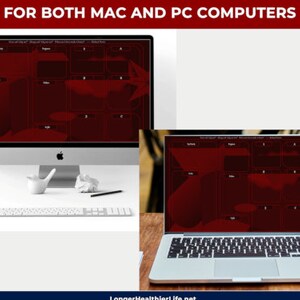 Stunning Desktop Organizer Dark Red Wallpaper | Computer File Organizer ...