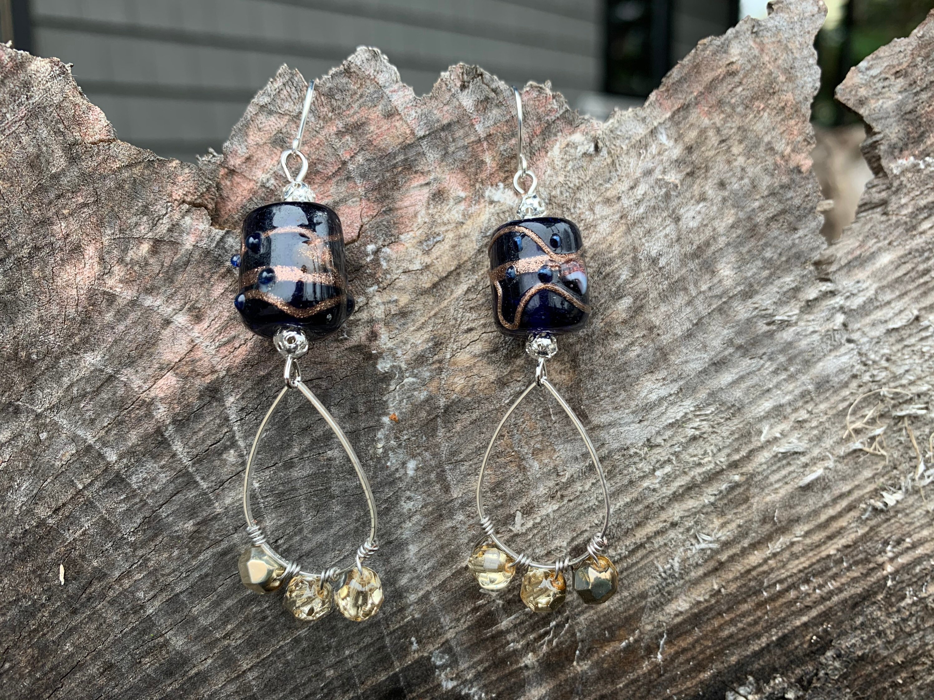 Lampwork bead hotsell earrings