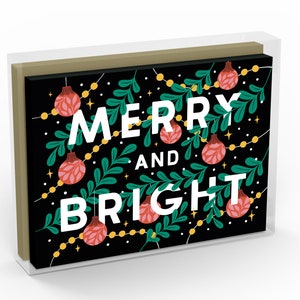 6-Pack Merry and Bright Christmas Greeting Card