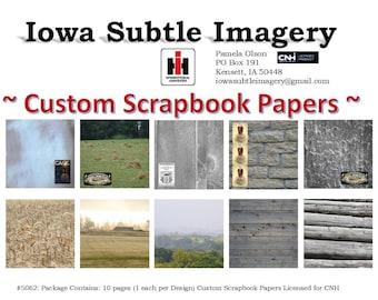 5062 12 x 12 Case IH Scrapbook Paper Packet