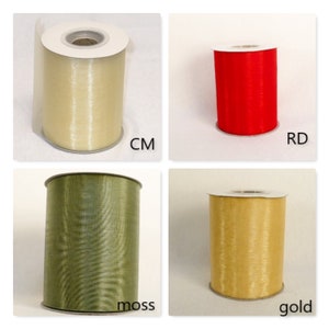 Cream Sheer cut Organza Ribbon: 4" x 50 Yards, Cut Edge