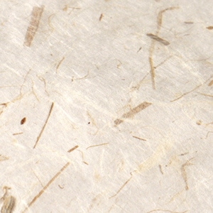 Puede incluir: Primer plano de una hoja de papel hecho a mano con una superficie texturizada. El papel tiene un color natural blanquecino y est&aacute; salpicado de peque&ntilde;as motas marrones. El papel est&aacute; hecho de materiales reciclados y tiene un aspecto r&uacute;stico &uacute;nico.