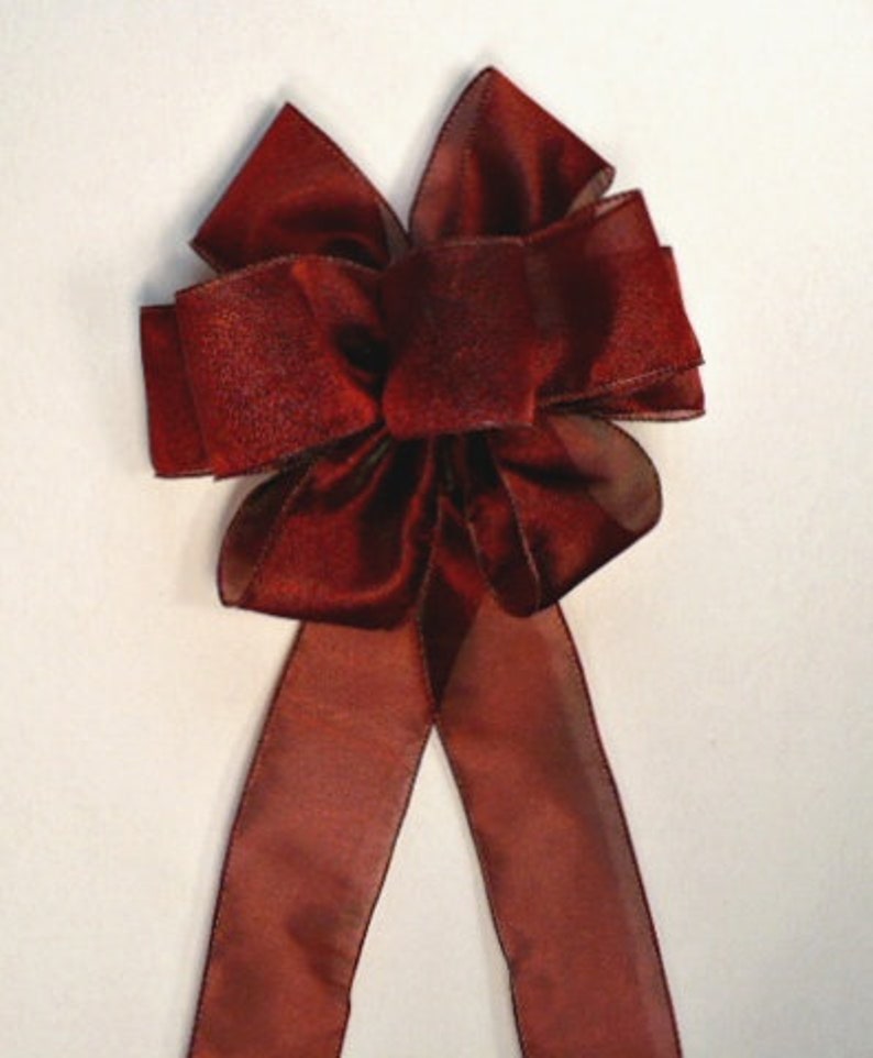 Burgundy Wreath Bow Wedding Bow Lantern Bow Swag Bow Etsy