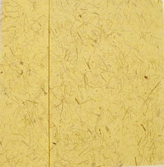 Handmade Yellow Tone With Brown Fiber Mulberry Papers, Art Paper