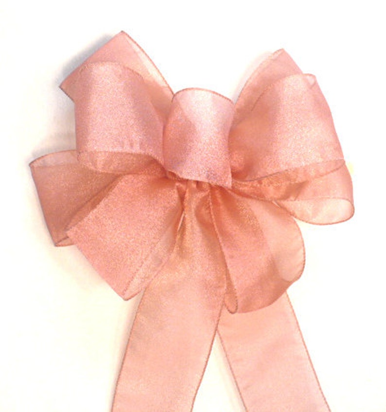 Victorian Pink Wreath Bow Wedding Bow Lantern Bow Swag Bow Etsy