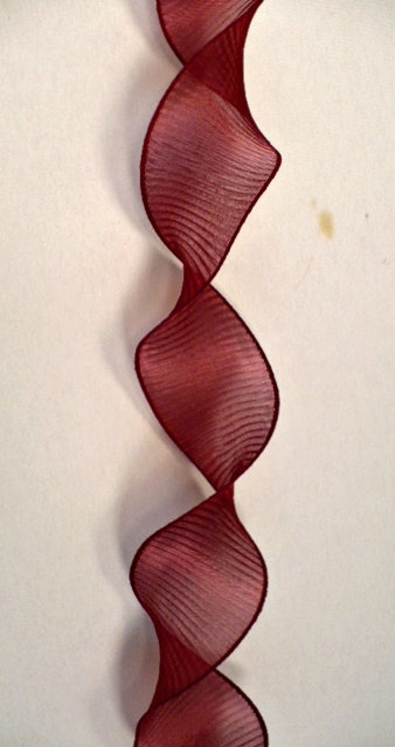 Cream spiral wired ribbon pink mauve semi solid wedding Etsy