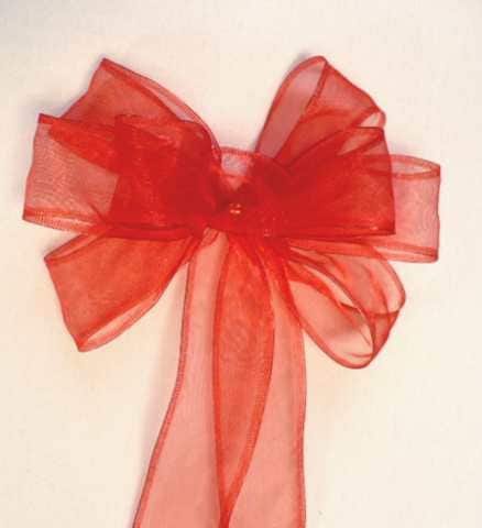 10pcs 7 Inch Large Pull Bow Gift Wrapping Bows Ribbon Organza Burgundy