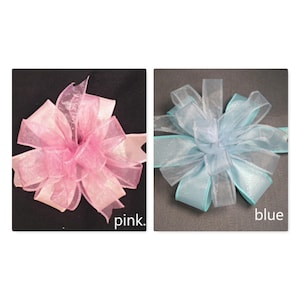 Pink Christmas tree bow, set of 2 gift box bow, small lantern bow, gift bow, holiday decoration bow.