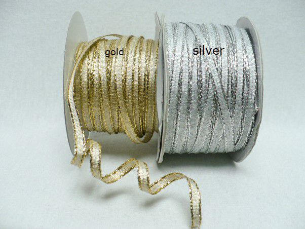 5-40 Yds,metallic Trim,metallic Cord,gold Cord,chain Ribbons,ribbon for  Bows,ribbon by the Yard,ribbon for Crafts,scrapbooking Ribbon. 