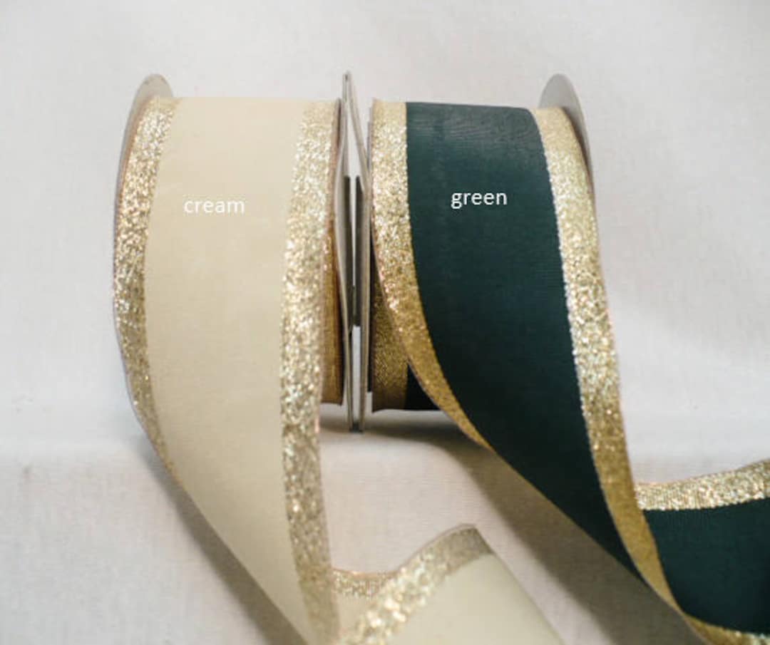Solid Wired Ribbon Solid Metallic Wired 1.5 X 10 Yards - Etsy