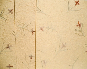 Handmade Mulberry Paper with Real Petals, 8 Sheets (10x8.5")