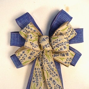 Bluebonnet blue wreath bow, bluebonnet wreath bow, summer wreath bow.