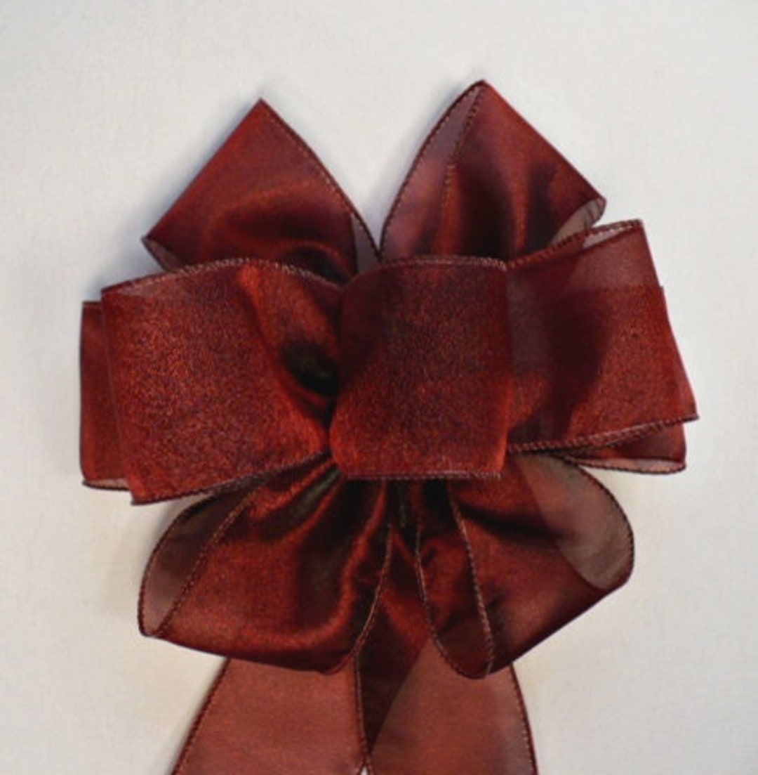 Burgundy Wreath Bow Wedding Bow Lantern Bow Swag Bow Etsy