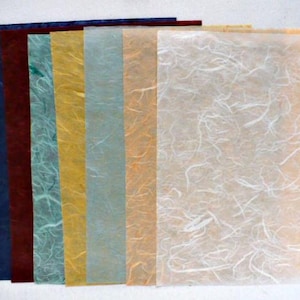Assorted Mulberry Paper, Light Weight, Card Making (8.5"x11", 28 Sheets)