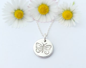 Butterfly Necklace - Sterling Silver Butterfly Summer Jewellery - Butterfly Birthday jewellery gift for her