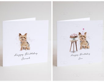 Yorkie Cards Etsy