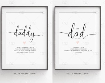 Personalised dad print, daddy , first Father's Day gift, fathers day print, daddy print, daddy birthday gift, Father's Day present