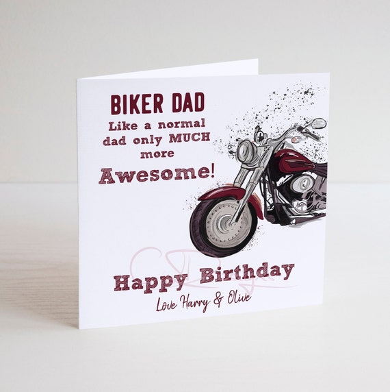 Personalised Motorbike Birthday Card