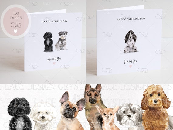 Dad Birthday card from the dog personalised dog birthday | Etsy